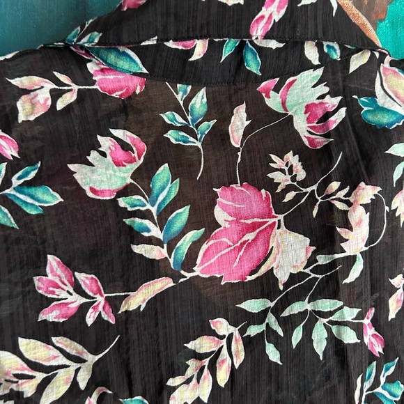 Goa Floral Black Blouse XL - Picture 10 of 16